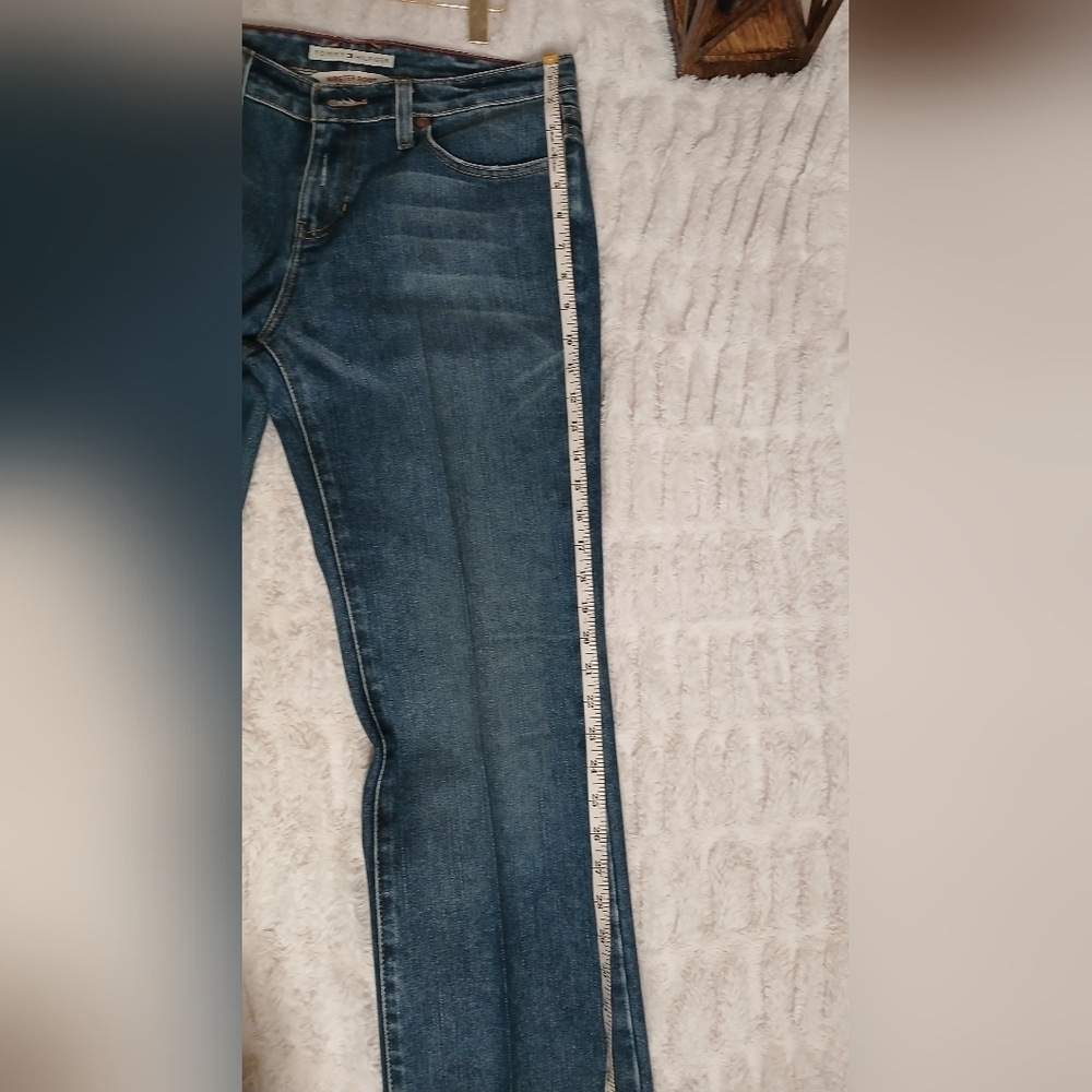 Tommy Hilfiger Blue Flare Wide Leg Jeans - Picture 5 of 10